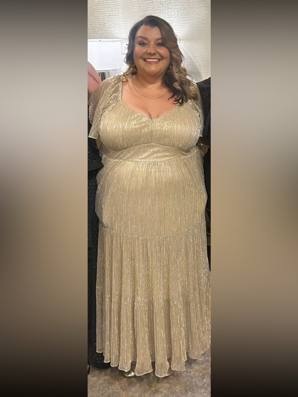 torrid Gold Tiered Maxi Dress - Picture 1 of 3